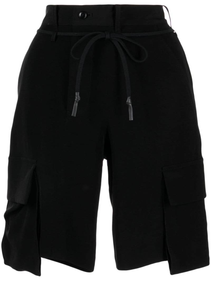 Yohji Yamamoto cargo-pocket cotton shorts - Black von Yohji Yamamoto