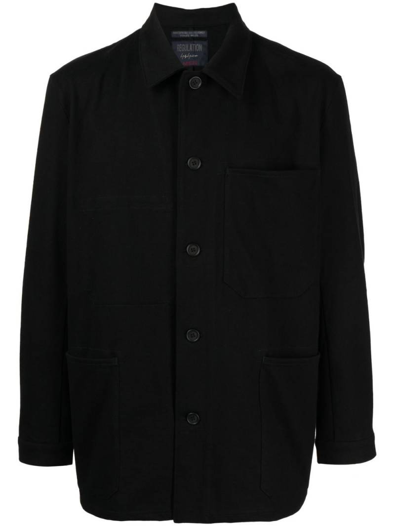 Yohji Yamamoto chest-pocket long-sleeve shirt - Black von Yohji Yamamoto