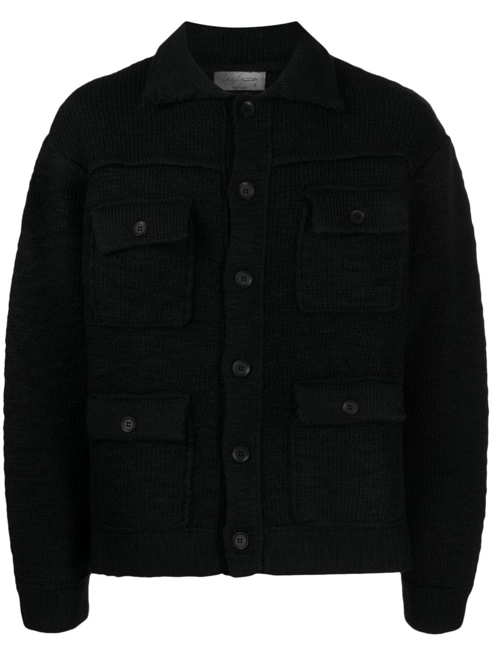 Yohji Yamamoto chunky-knit buttoned cardigan - Black von Yohji Yamamoto