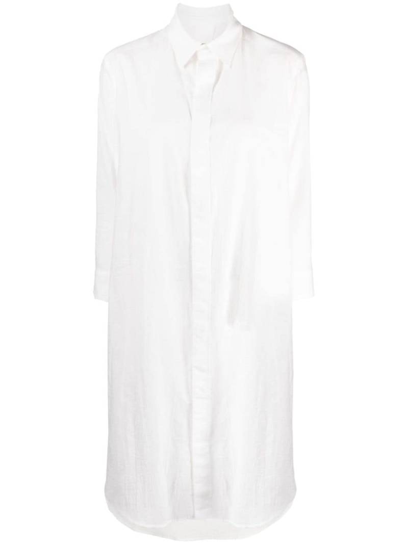 Yohji Yamamoto classic-collar cotton dress - White von Yohji Yamamoto