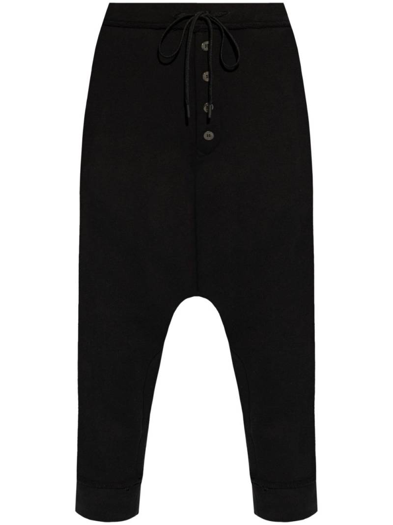 Yohji Yamamoto cotton track pants - Black von Yohji Yamamoto