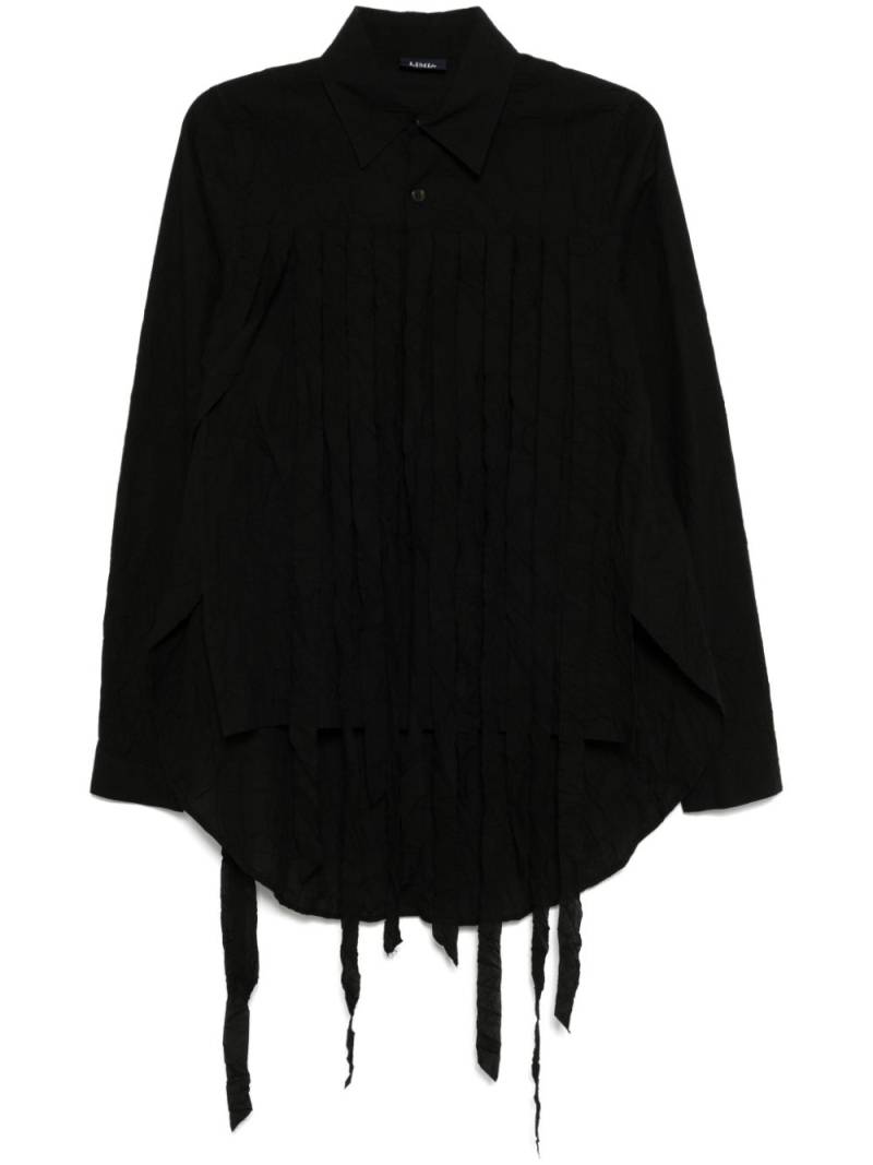 Yohji Yamamoto crease-effect shirt - Black von Yohji Yamamoto