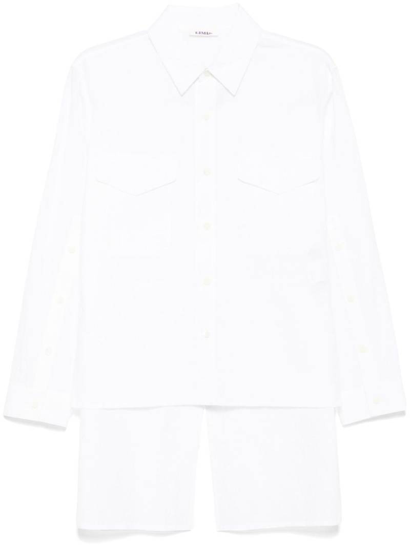 Yohji Yamamoto crease-effect shirt - White von Yohji Yamamoto