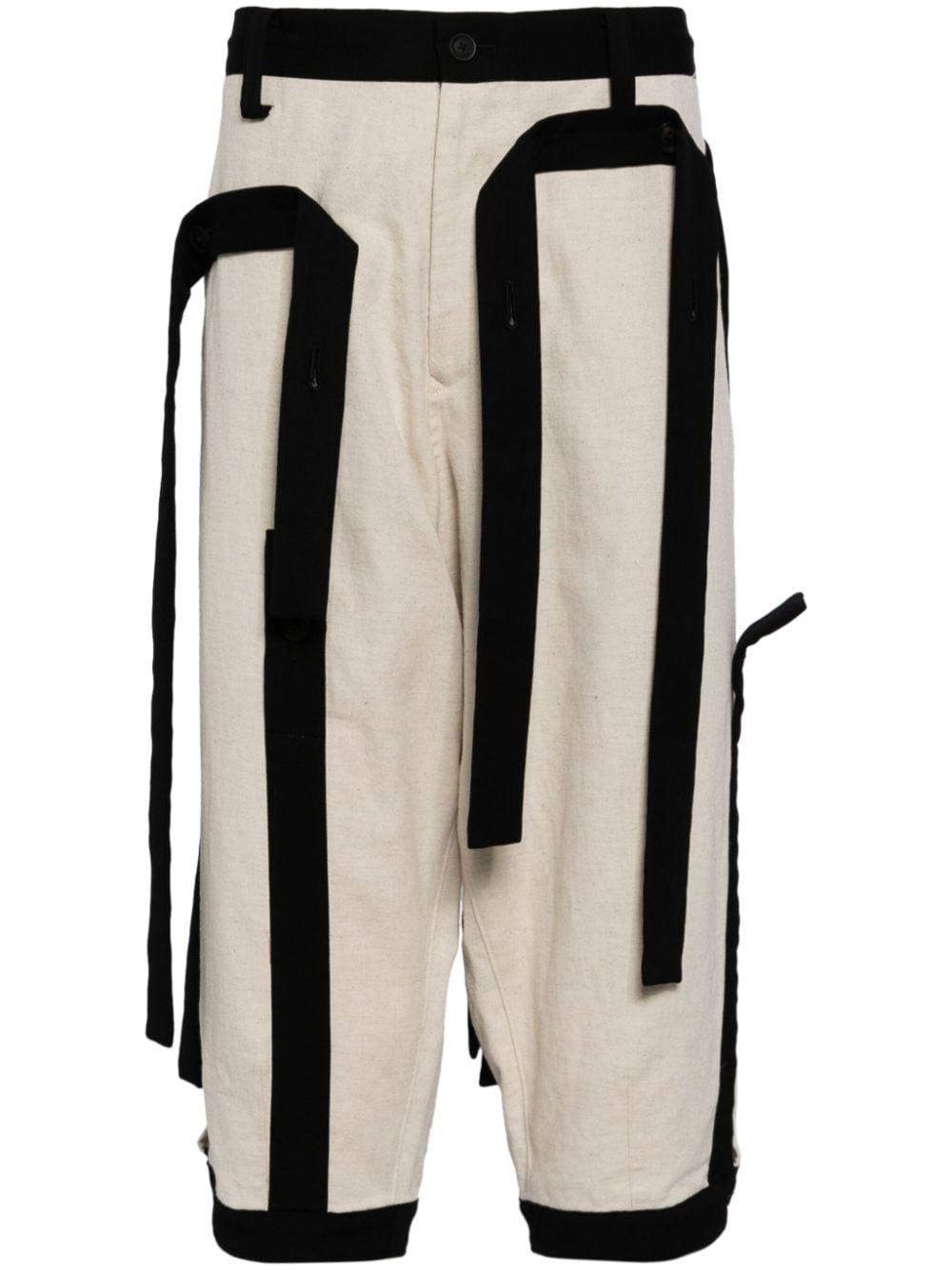 Yohji Yamamoto detachable-strap bermuda shorts - Neutrals von Yohji Yamamoto