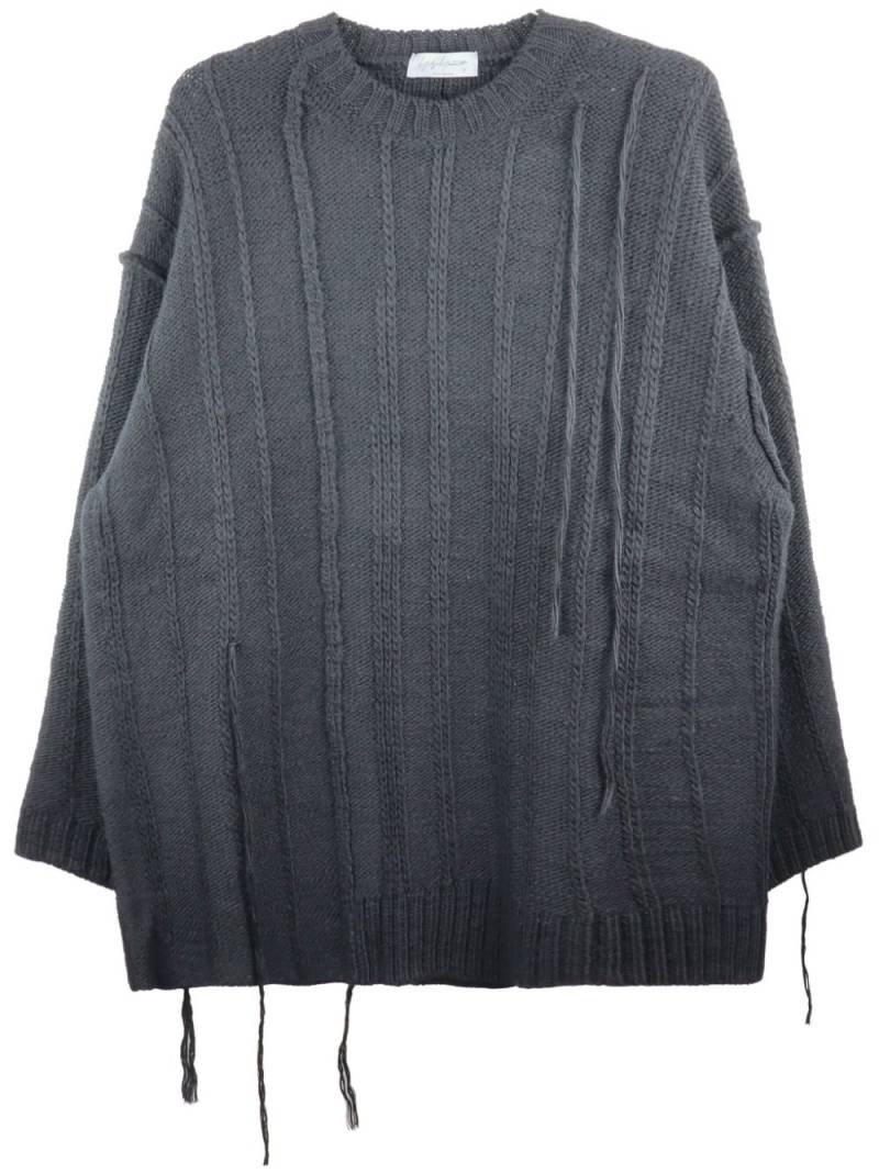 Yohji Yamamoto distressed wool jumper - Grey von Yohji Yamamoto