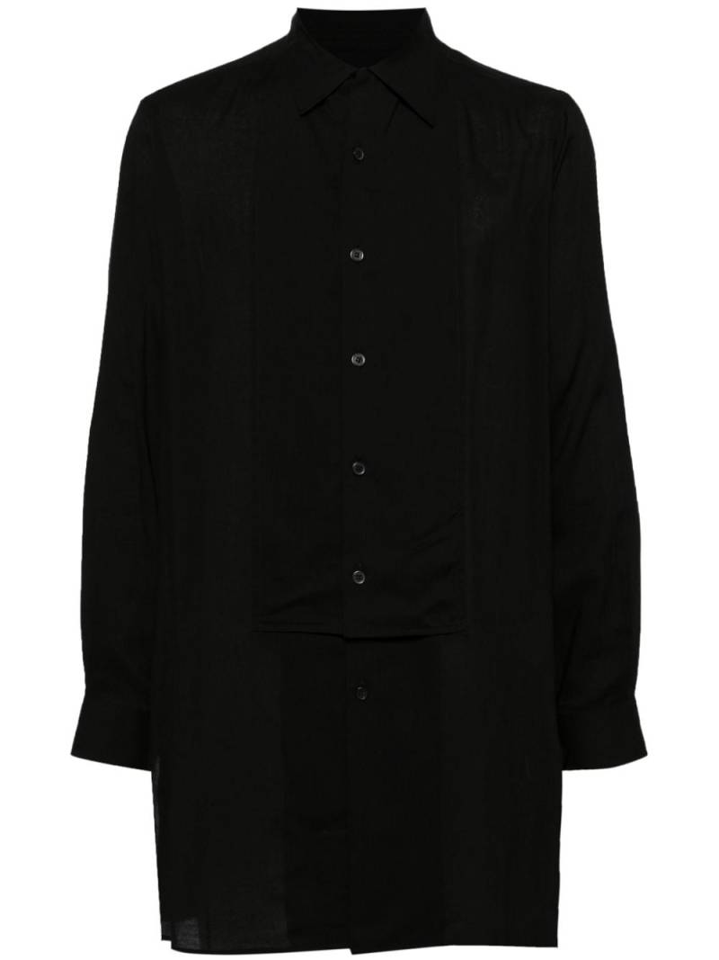 Yohji Yamamoto double front placket shirt - Black von Yohji Yamamoto