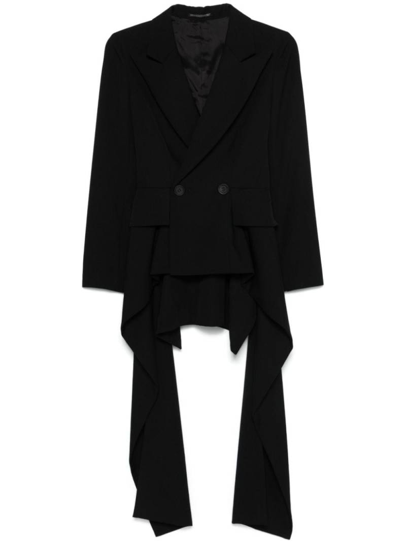 Yohji Yamamoto draped blazer - Black von Yohji Yamamoto