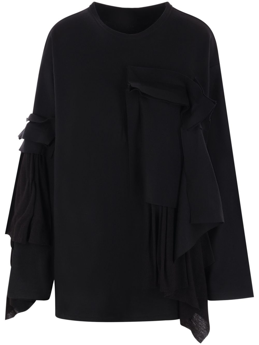 Yohji Yamamoto draped sweater - Black von Yohji Yamamoto