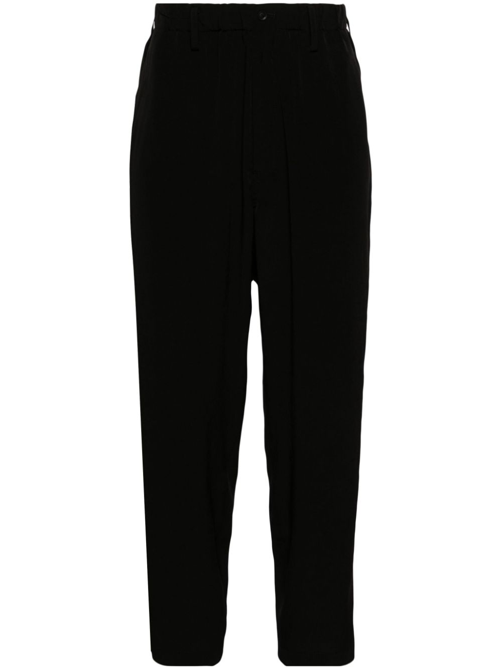 Yohji Yamamoto drawstring tapered trousers - Black von Yohji Yamamoto