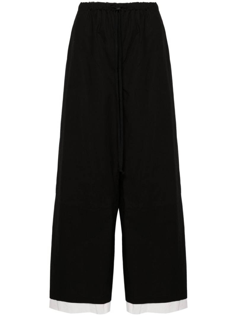 Yohji Yamamoto drawstring wide-leg trousers - Black von Yohji Yamamoto