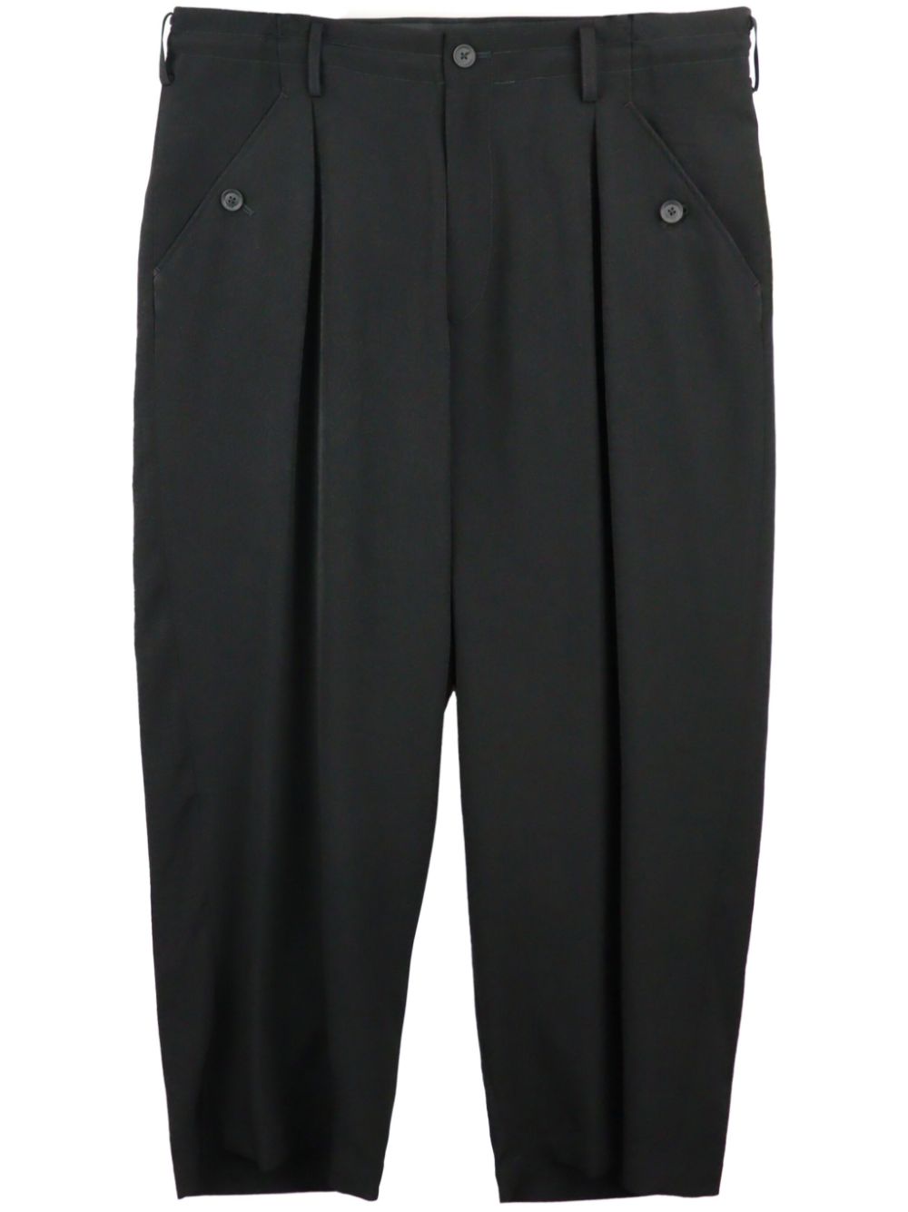 Yohji Yamamoto drop-crotch tapered trousers - Black von Yohji Yamamoto