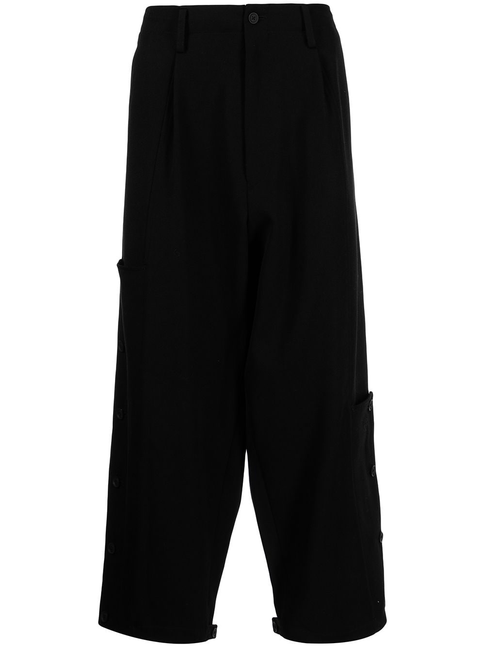 Yohji Yamamoto drop-crotch wide-leg trousers - Green von Yohji Yamamoto