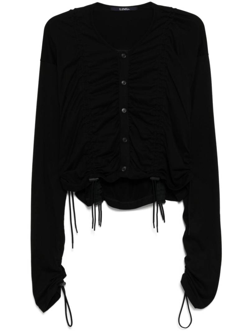 Yohji Yamamoto elasticated cardigan - Black von Yohji Yamamoto