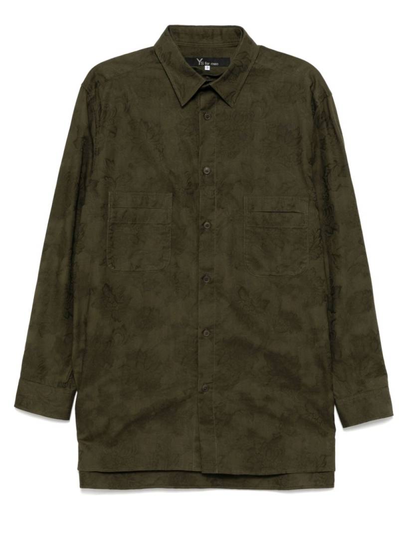 Yohji Yamamoto floral-print shirt - Green von Yohji Yamamoto