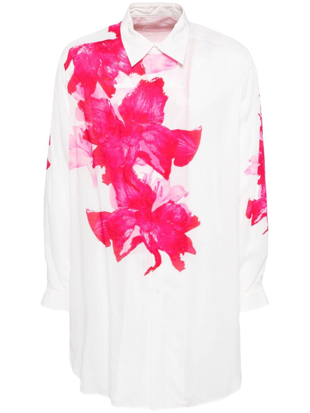 Yohji Yamamoto floral-printed shirt - Neutrals von Yohji Yamamoto