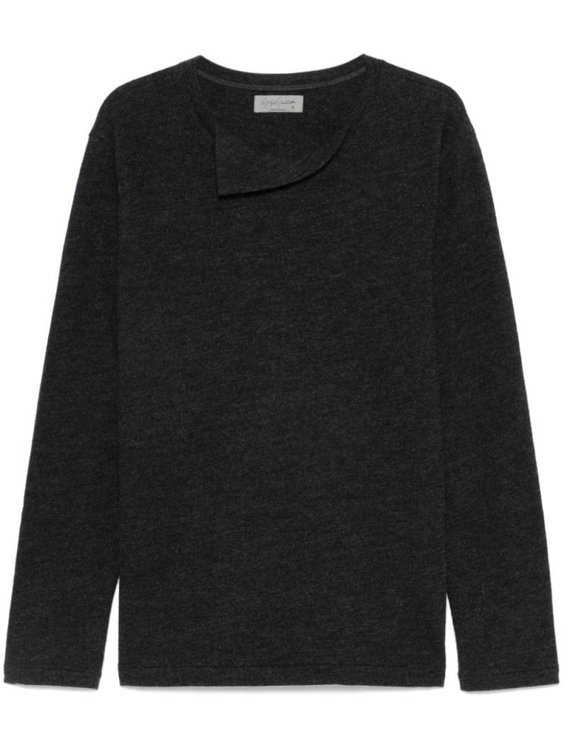 Yohji Yamamoto folded-collar sweater - Grey von Yohji Yamamoto