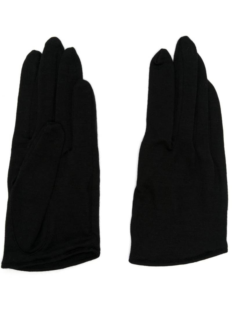 Yohji Yamamoto full-finger wool gloves - Black von Yohji Yamamoto