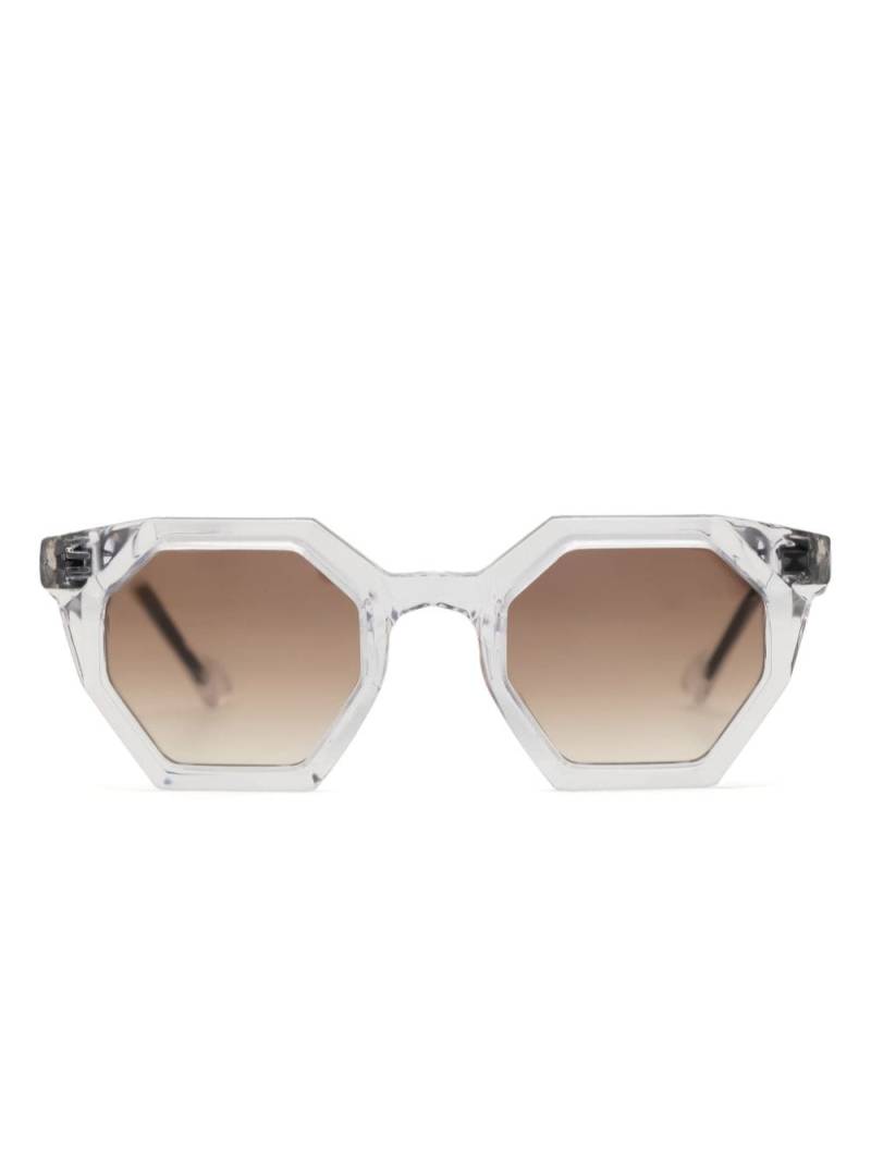 Yohji Yamamoto geometric-frame sunglasses - White von Yohji Yamamoto