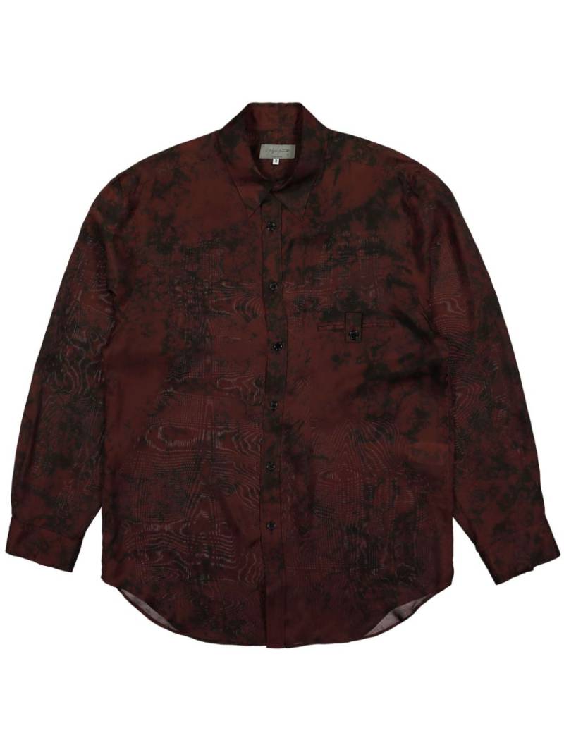 Yohji Yamamoto graphic-print shirt - Red von Yohji Yamamoto