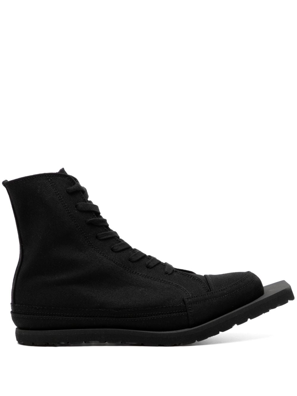 Yohji Yamamoto hi-top lace-up shoes - Black von Yohji Yamamoto