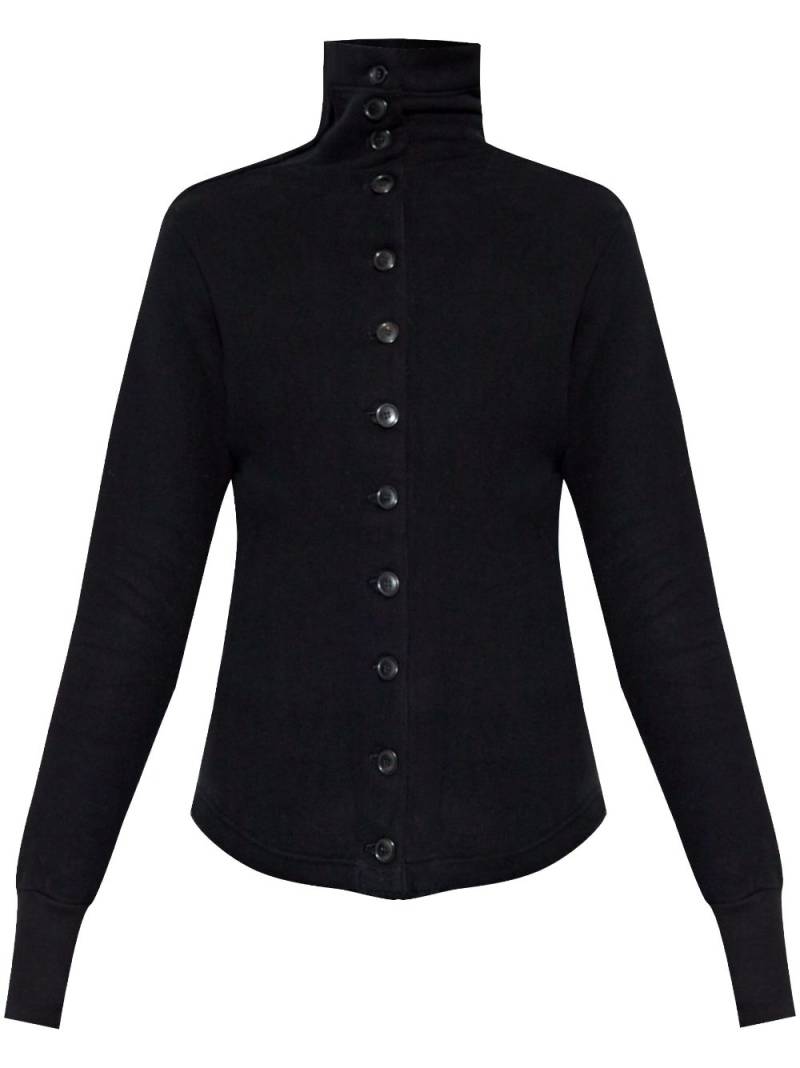 Yohji Yamamoto high-neck cardigan - Black von Yohji Yamamoto