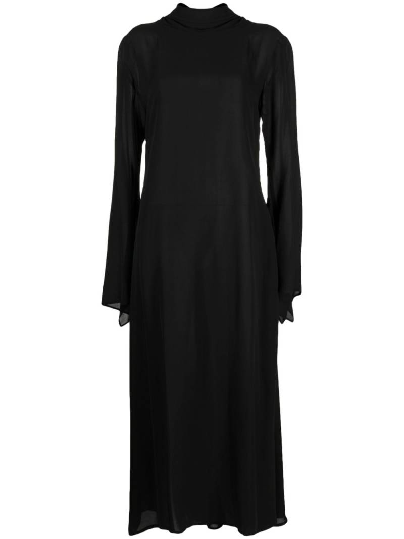 Yohji Yamamoto high-neck long-sleeve dress - Black von Yohji Yamamoto