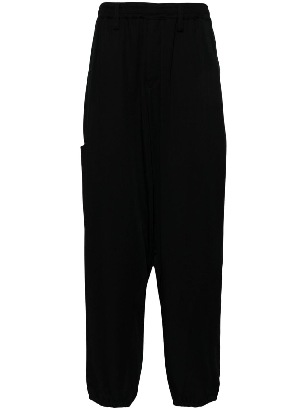 Yohji Yamamoto high-waist tapered trousers - Black von Yohji Yamamoto