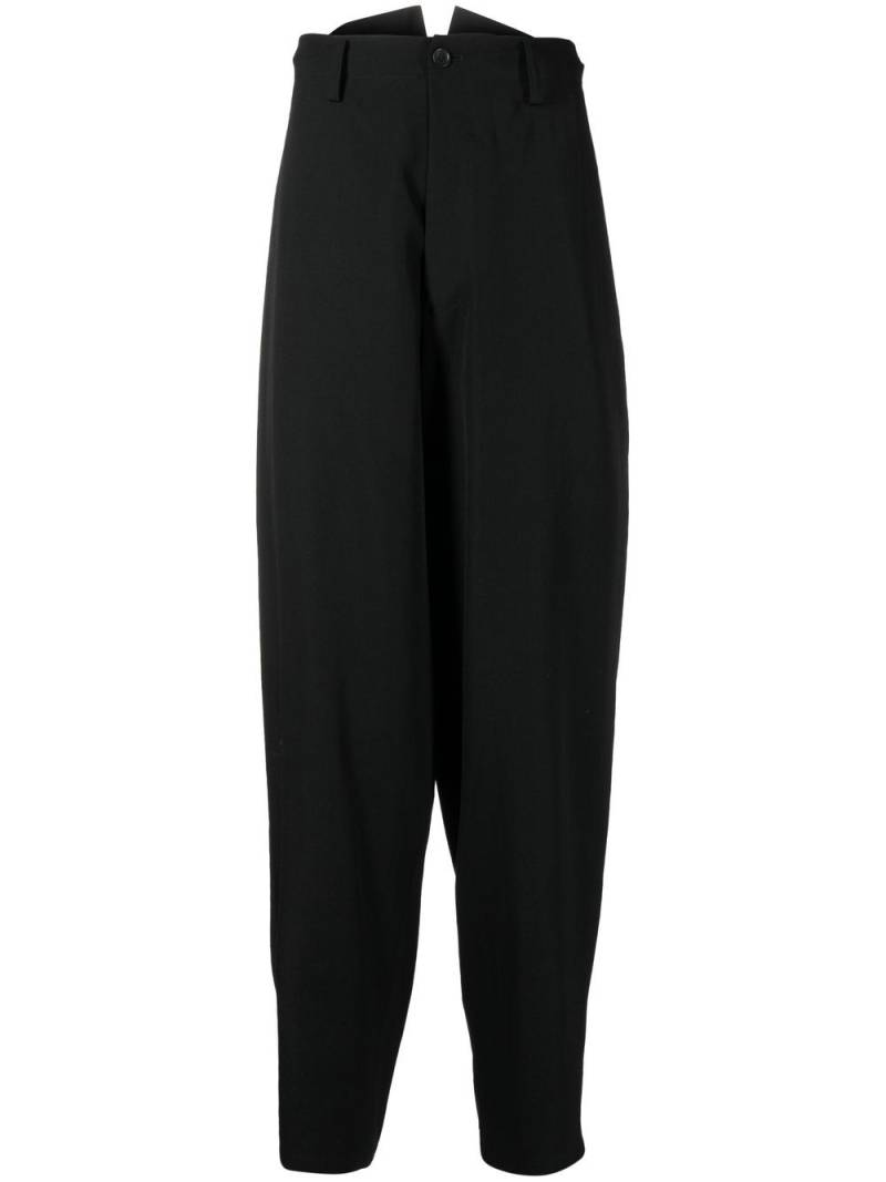 Yohji Yamamoto high-waisted wool trousers - Black von Yohji Yamamoto