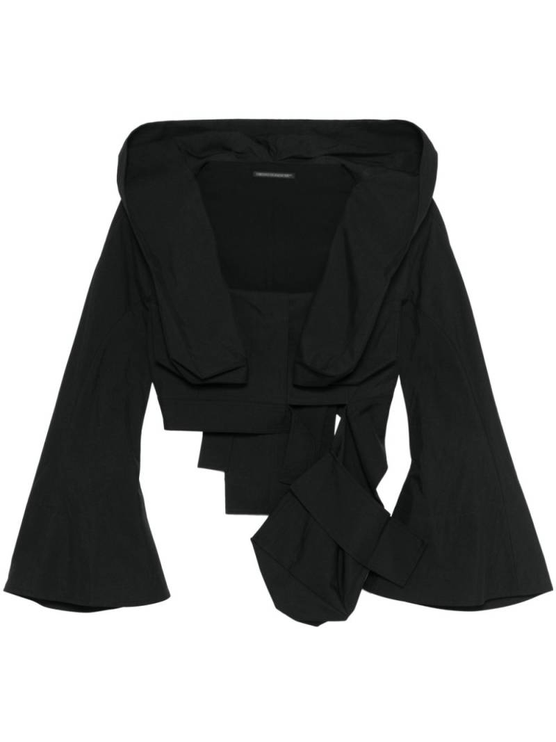 Yohji Yamamoto hooded cropped jacket - Black von Yohji Yamamoto