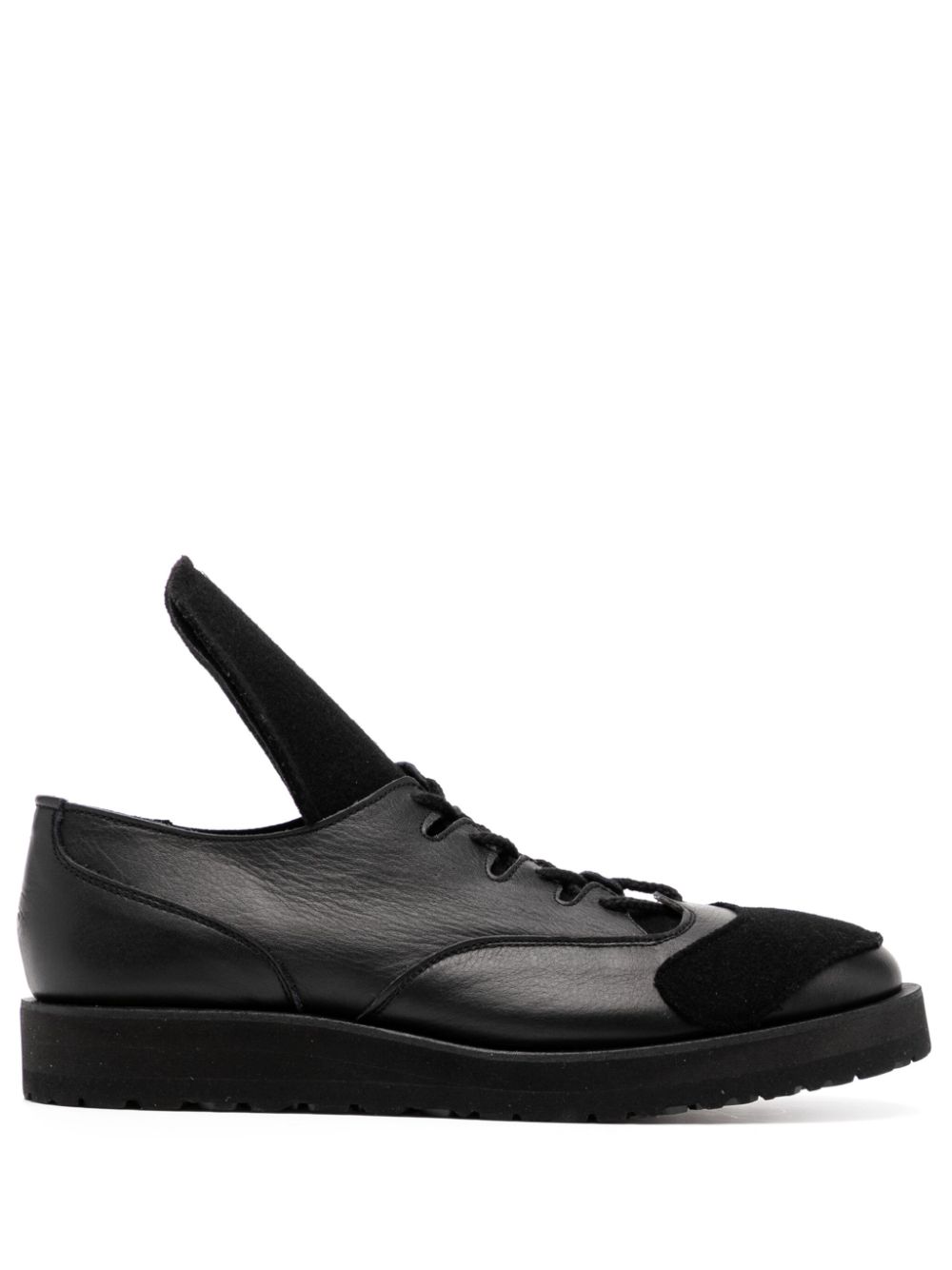 Yohji Yamamoto lace-up leather Derby shoes - Black von Yohji Yamamoto