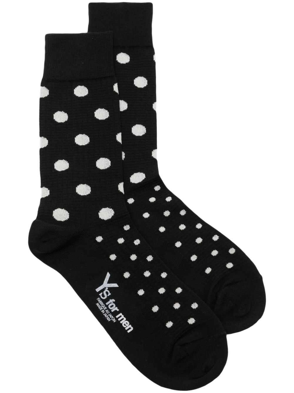 Yohji Yamamoto lattice dot socks - Black von Yohji Yamamoto