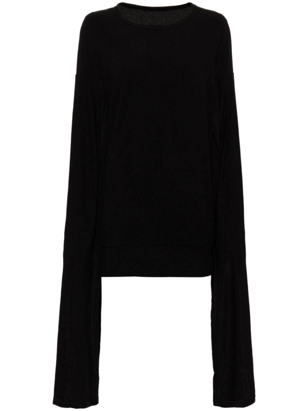 Yohji Yamamoto layered hanging sleeves top - Black von Yohji Yamamoto