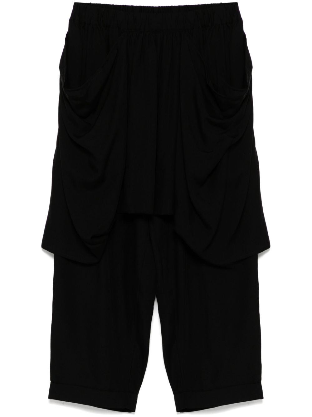 Yohji Yamamoto layered tapered trousers - Black von Yohji Yamamoto