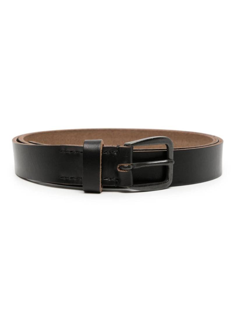 Yohji Yamamoto logo-debossed leather belt - Black von Yohji Yamamoto