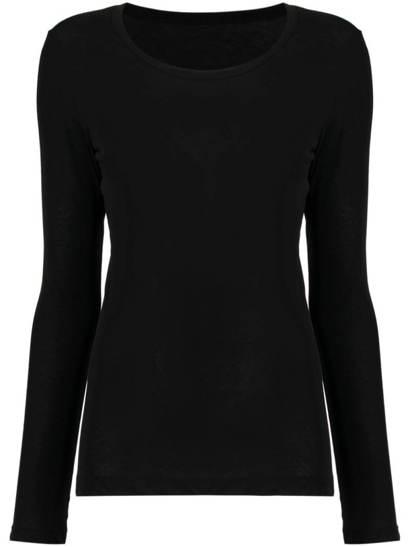 Yohji Yamamoto long-sleeve cotton T-shirt - Black von Yohji Yamamoto