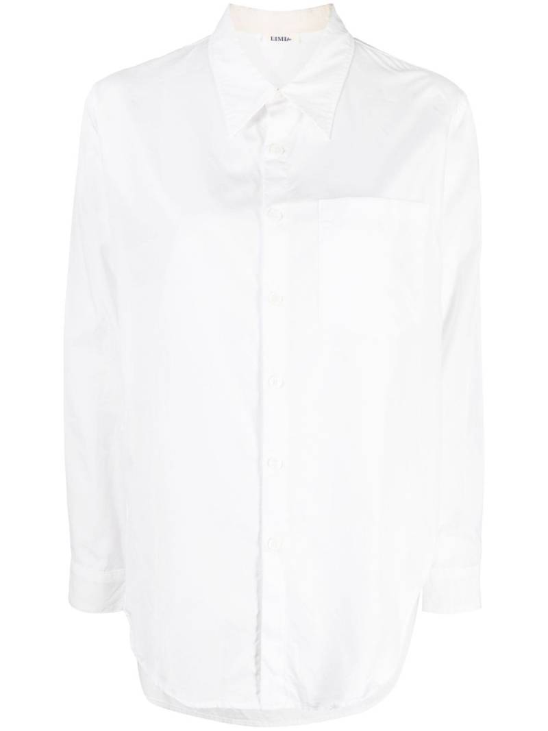 Yohji Yamamoto long-sleeve cotton shirt - White von Yohji Yamamoto