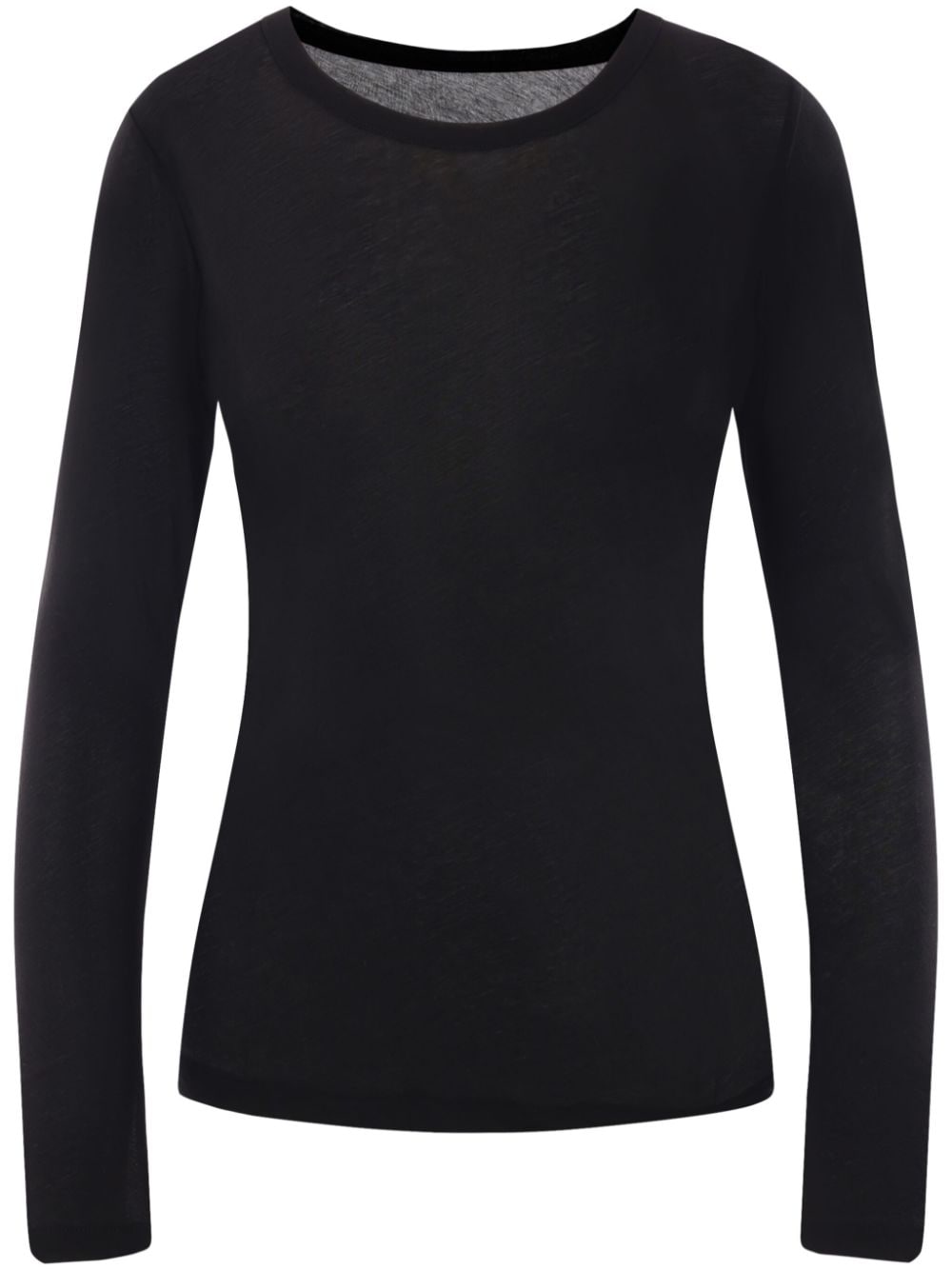 Yohji Yamamoto long-sleeve cotton top - Black von Yohji Yamamoto