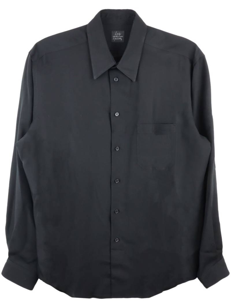 Yohji Yamamoto long sleeve shirt - Black von Yohji Yamamoto