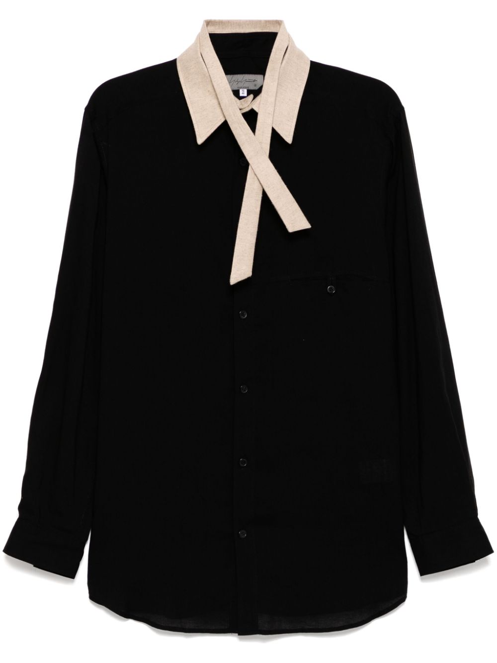 Yohji Yamamoto long-sleeved shirt - Black von Yohji Yamamoto