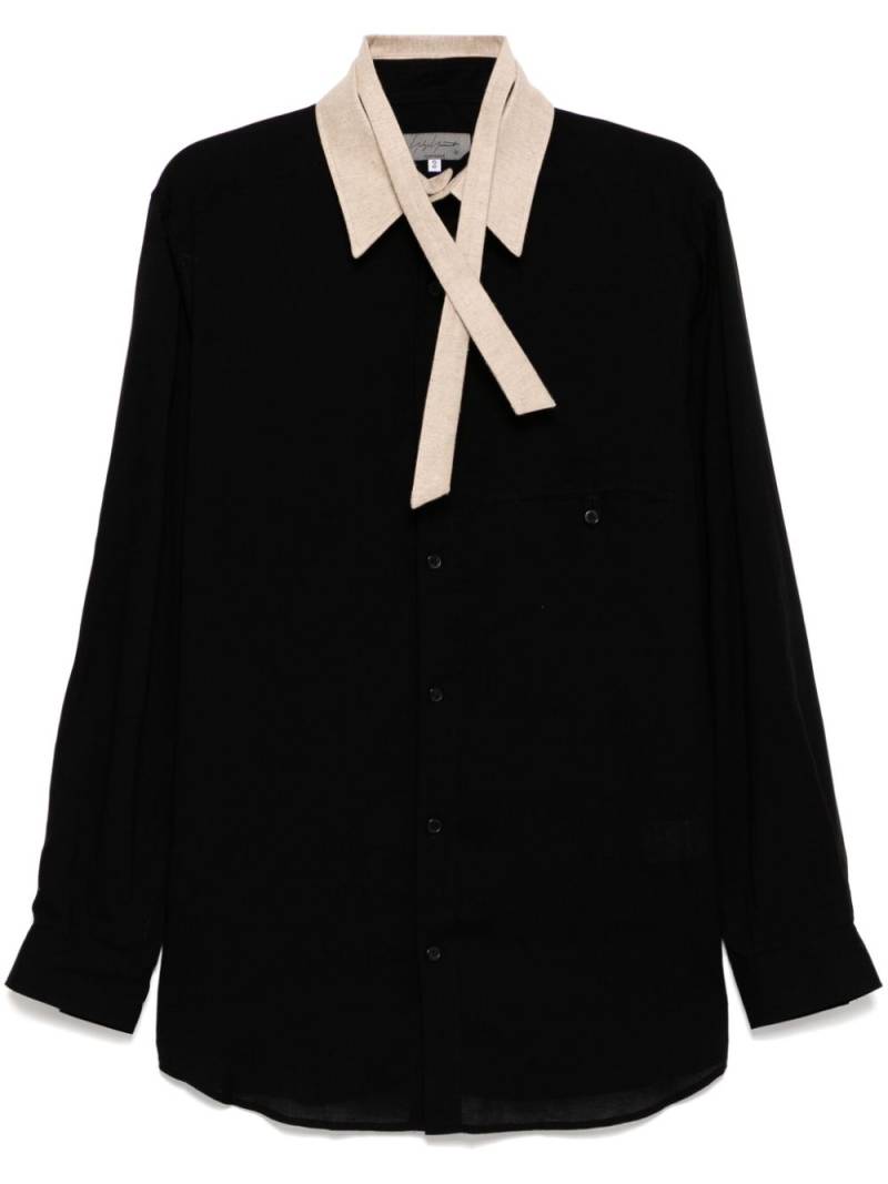 Yohji Yamamoto long-sleeved shirt - Black von Yohji Yamamoto