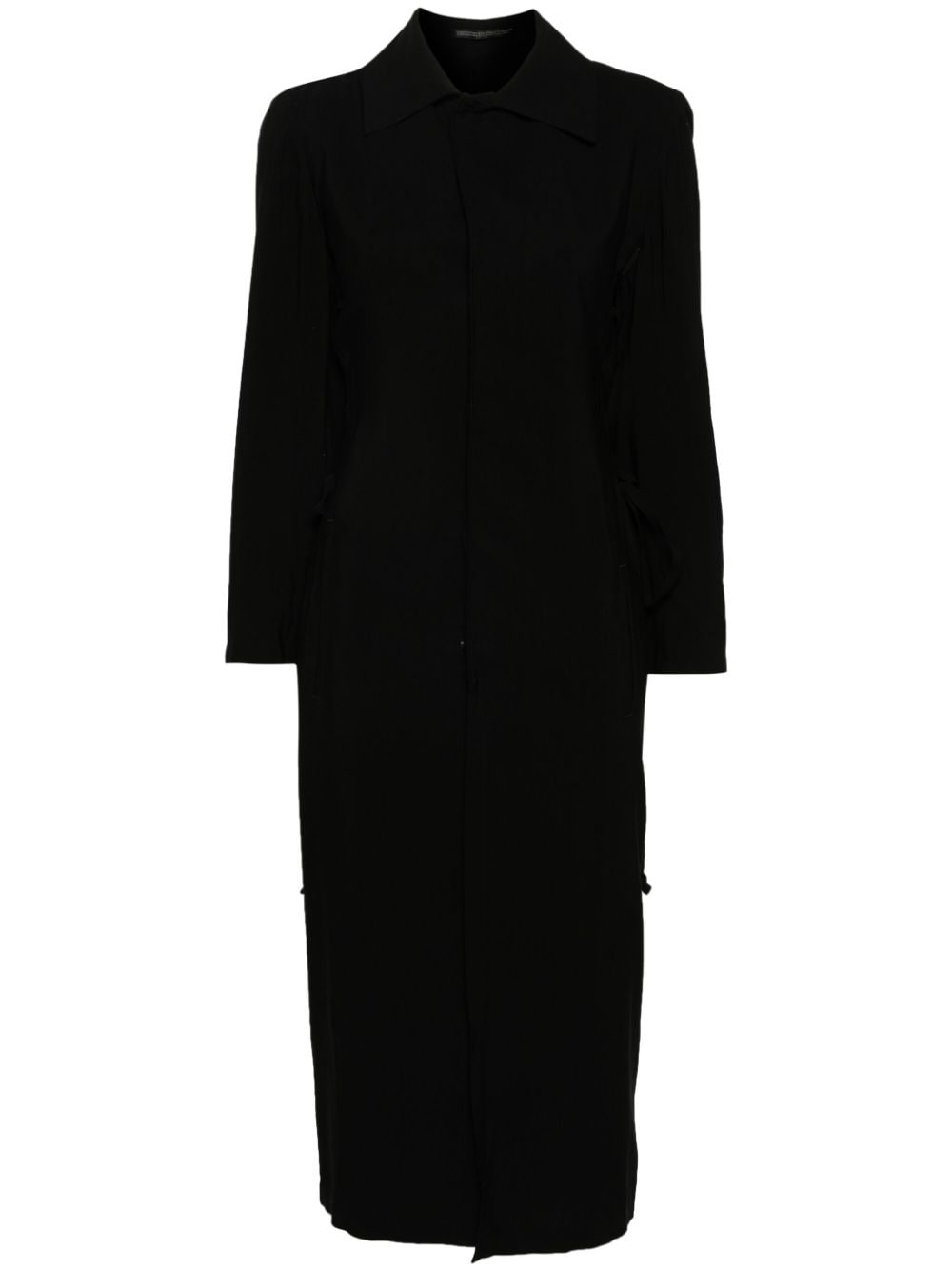 Yohji Yamamoto midi shirt dress - Black von Yohji Yamamoto