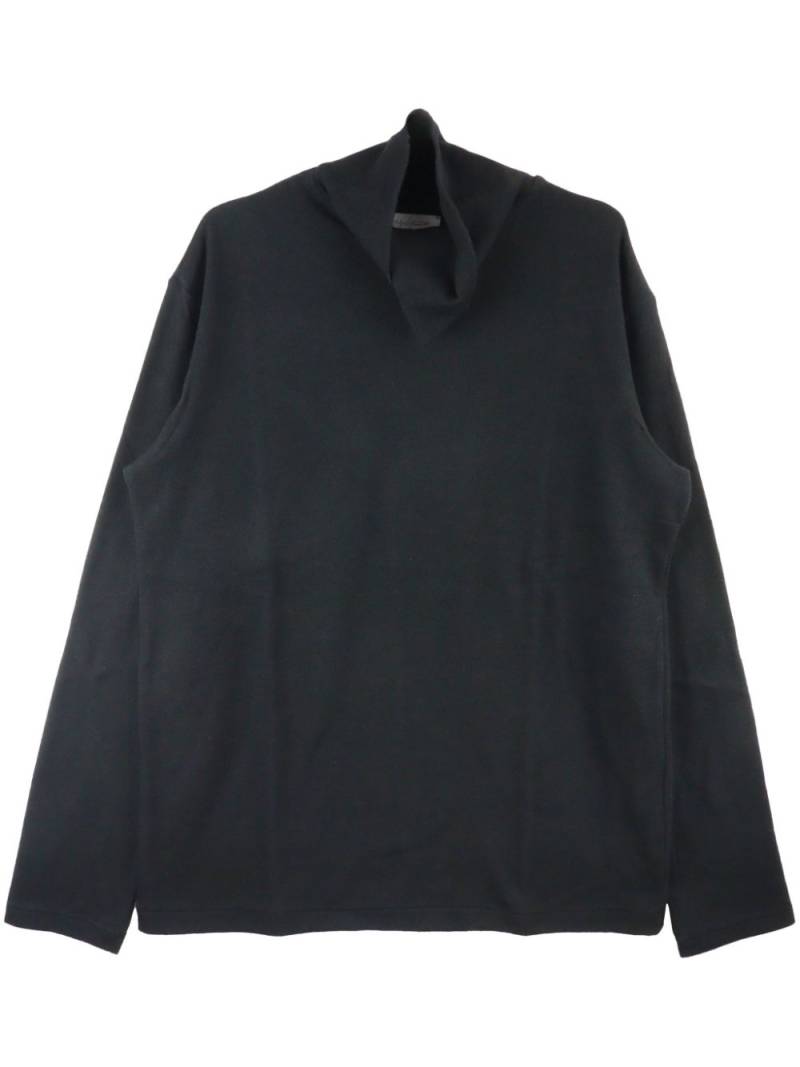 Yohji Yamamoto mock-neck wool jumper - Black von Yohji Yamamoto