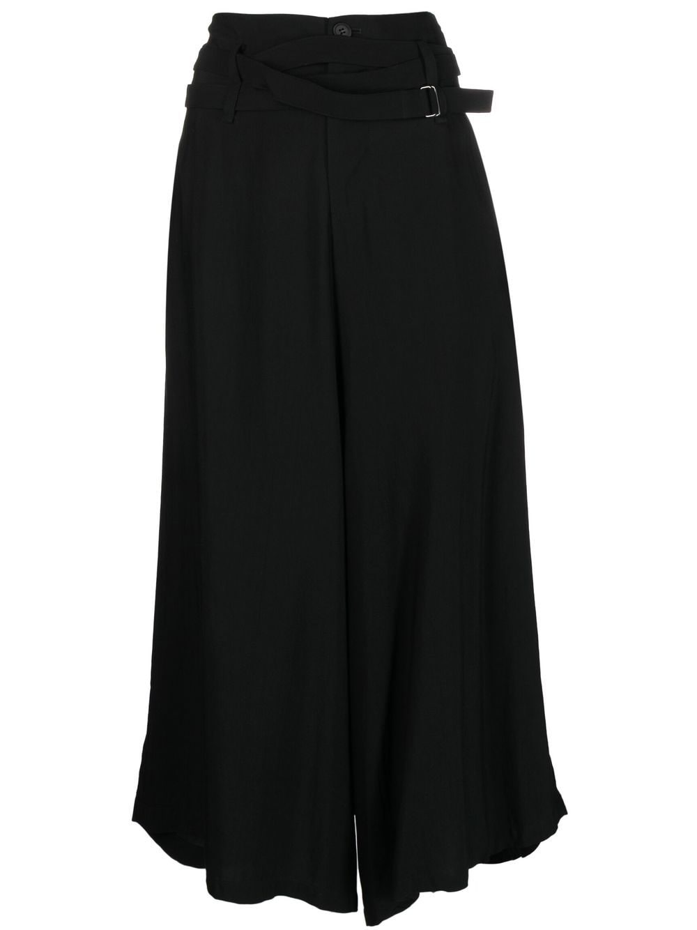 Yohji Yamamoto multi-belt wide-leg trousers - Black von Yohji Yamamoto