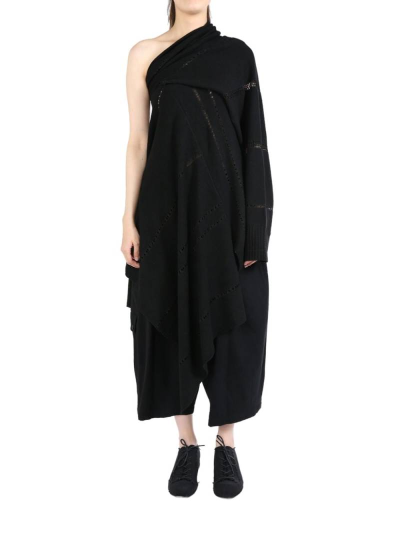 Yohji Yamamoto off-shoulder asymmetric pullover - Black von Yohji Yamamoto