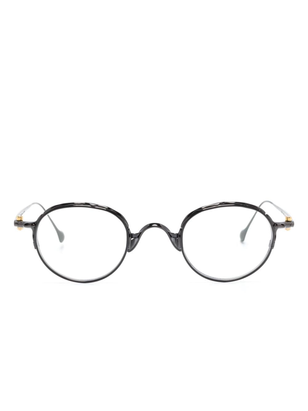 Yohji Yamamoto oval-frame glasses - Black von Yohji Yamamoto