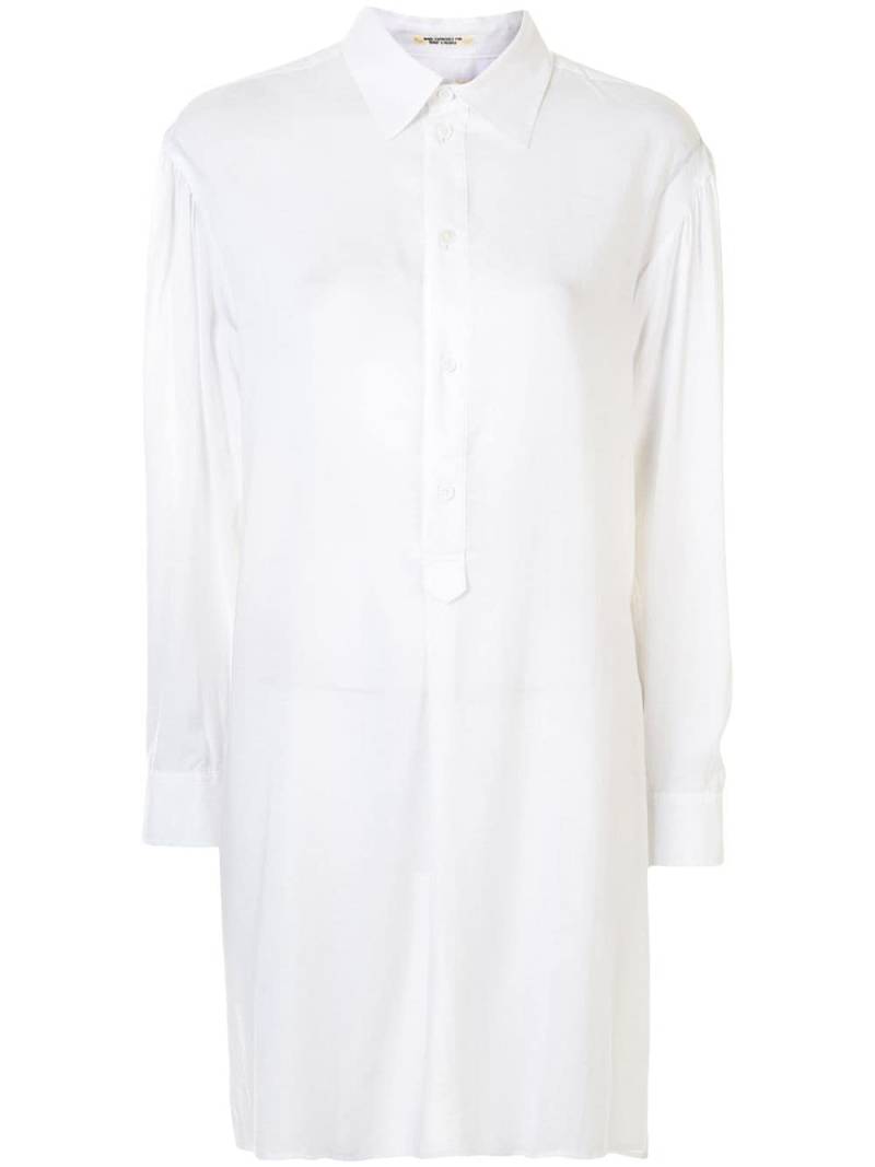 Yohji Yamamoto oversize tunic blouse - White von Yohji Yamamoto