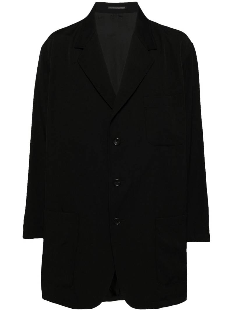 Yohji Yamamoto wool gabardine blazer - Black von Yohji Yamamoto