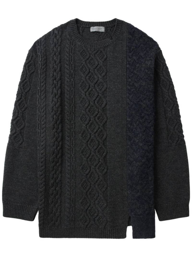 Yohji Yamamoto panelled jumper - Black von Yohji Yamamoto