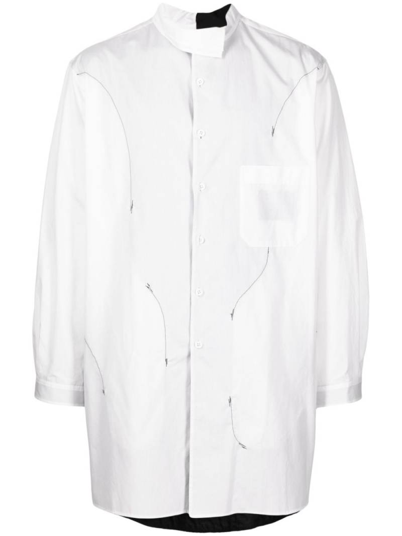 Yohji Yamamoto panelled reversible shirt - White von Yohji Yamamoto