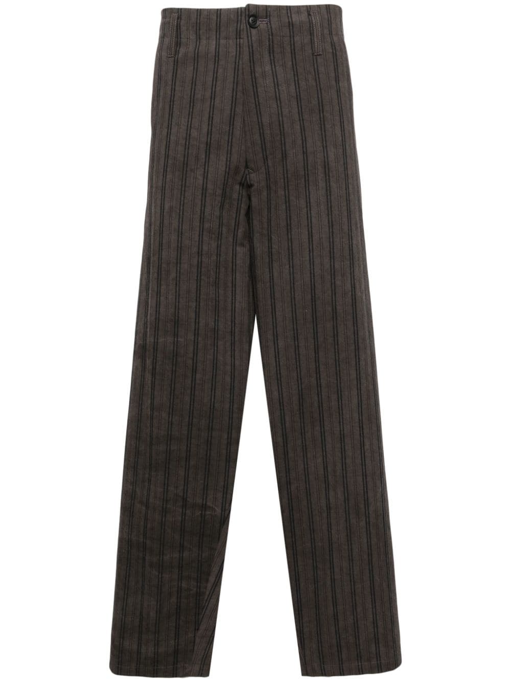 Yohji Yamamoto pigment-dyed trousers - Brown von Yohji Yamamoto